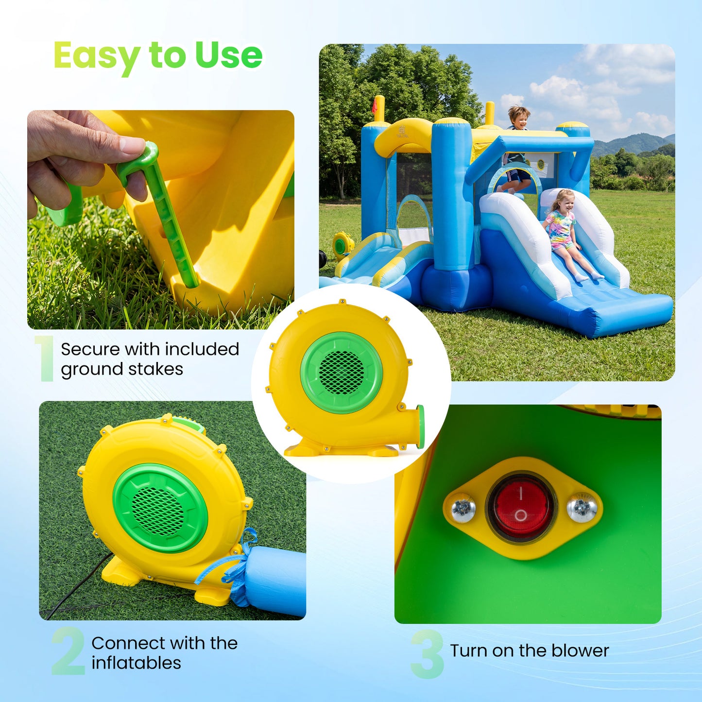 680W Bounce House Air Blower with Handle