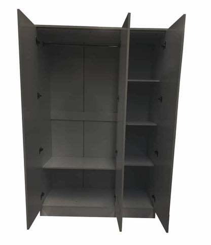 Wardrobe SLEEK 3 Door Wardrobe Black 120cm