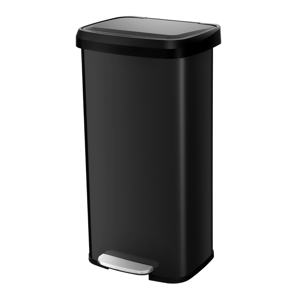 68L Step Trash Can with Soft Close Lid and Deodorizer Compartment-Black