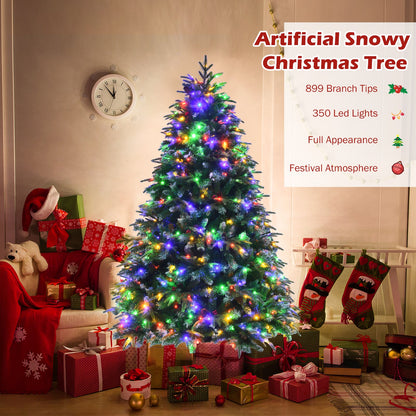 5/6 Feet Artificial Christmas Tree with LED Lights and Tips-6 ft