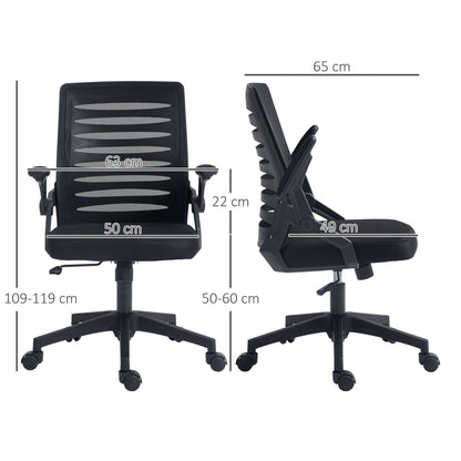 Vinsetto Mesh Office Chair, Swivel Task Computer Chair for Home with Lumbar Support