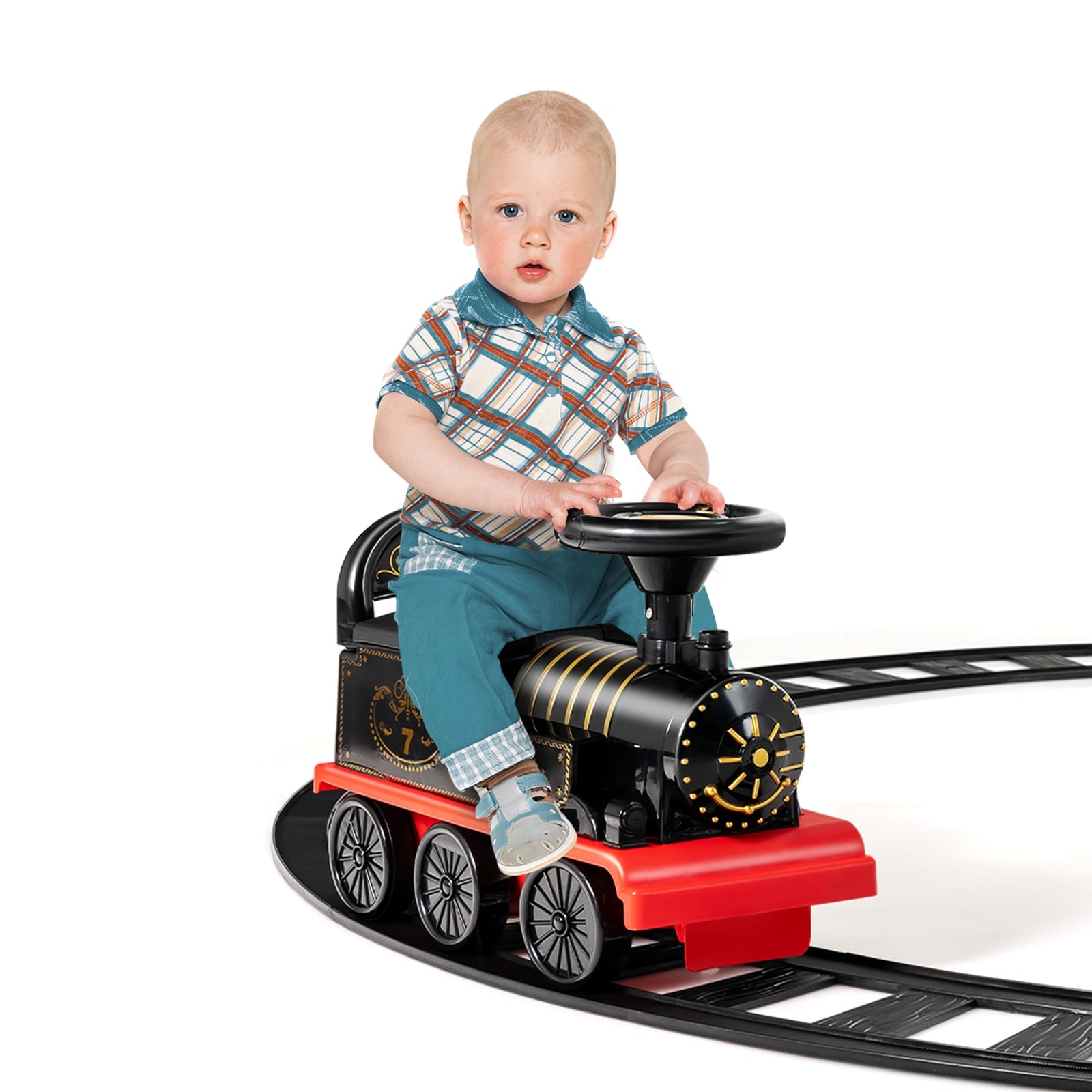 6V Battery Powered Electric Ride On Car for Boys Girls Ages 3+ Years-Black