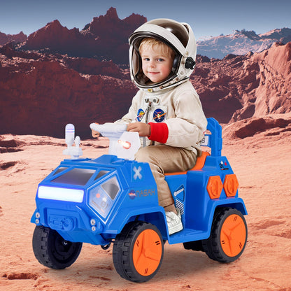 6V Kids Ride-on Car with Music with Radar and  Alarm Button-Navy
