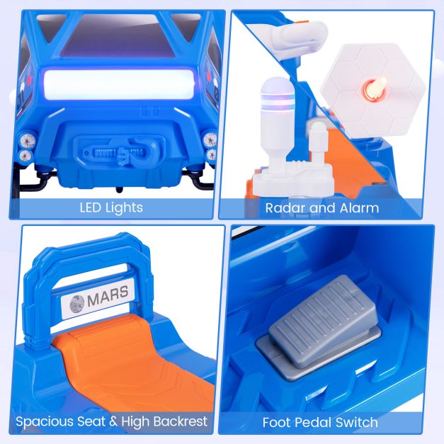 6V Kids Ride on Car Electric 4-Wheeler for Kids with Music-Navy