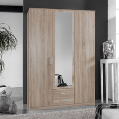 Wardrobe - OKHRA 3 Door Wardrobe Oak 135cm