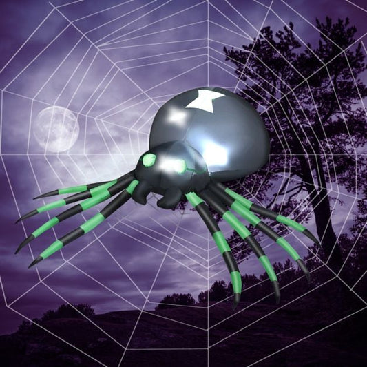 Inflatable Halloween Spide with LED Lights and Powerful Blower