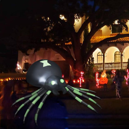 Inflatable Halloween Spide with LED Lights and Powerful Blower