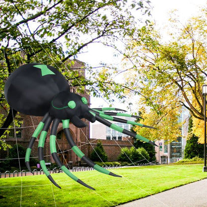 Inflatable Halloween Spide with LED Lights and Powerful Blower