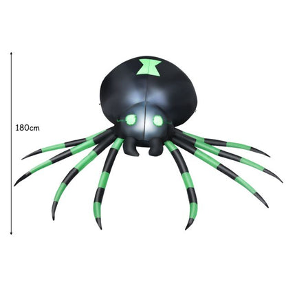Inflatable Halloween Spide with LED Lights and Powerful Blower