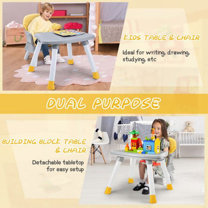 6-in-1 Baby High Chair with 5-Point Harness and Removable Tray-Yellow