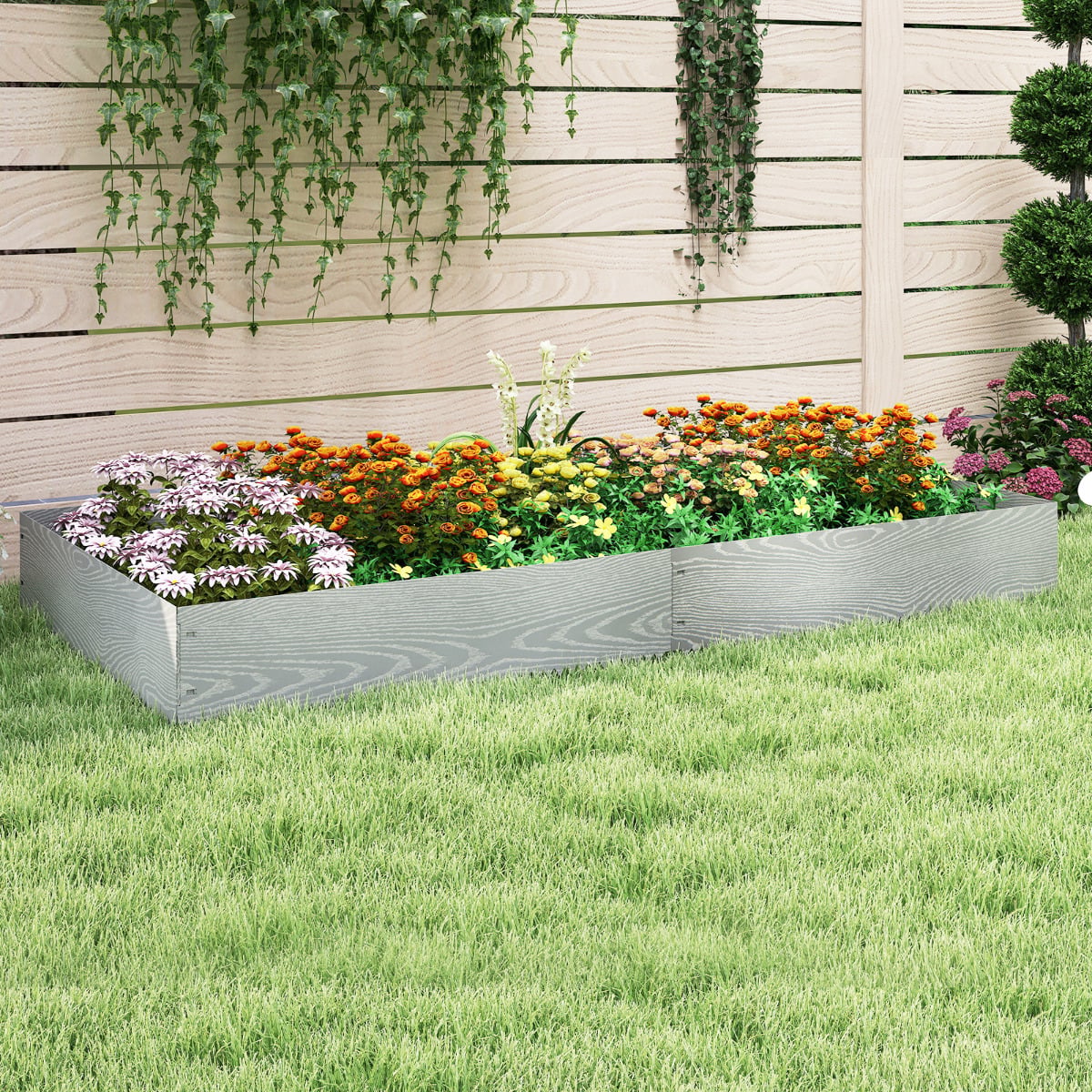 6-Pack 600 cm Galvanized Metal Landscape Edging for Lawn Yard