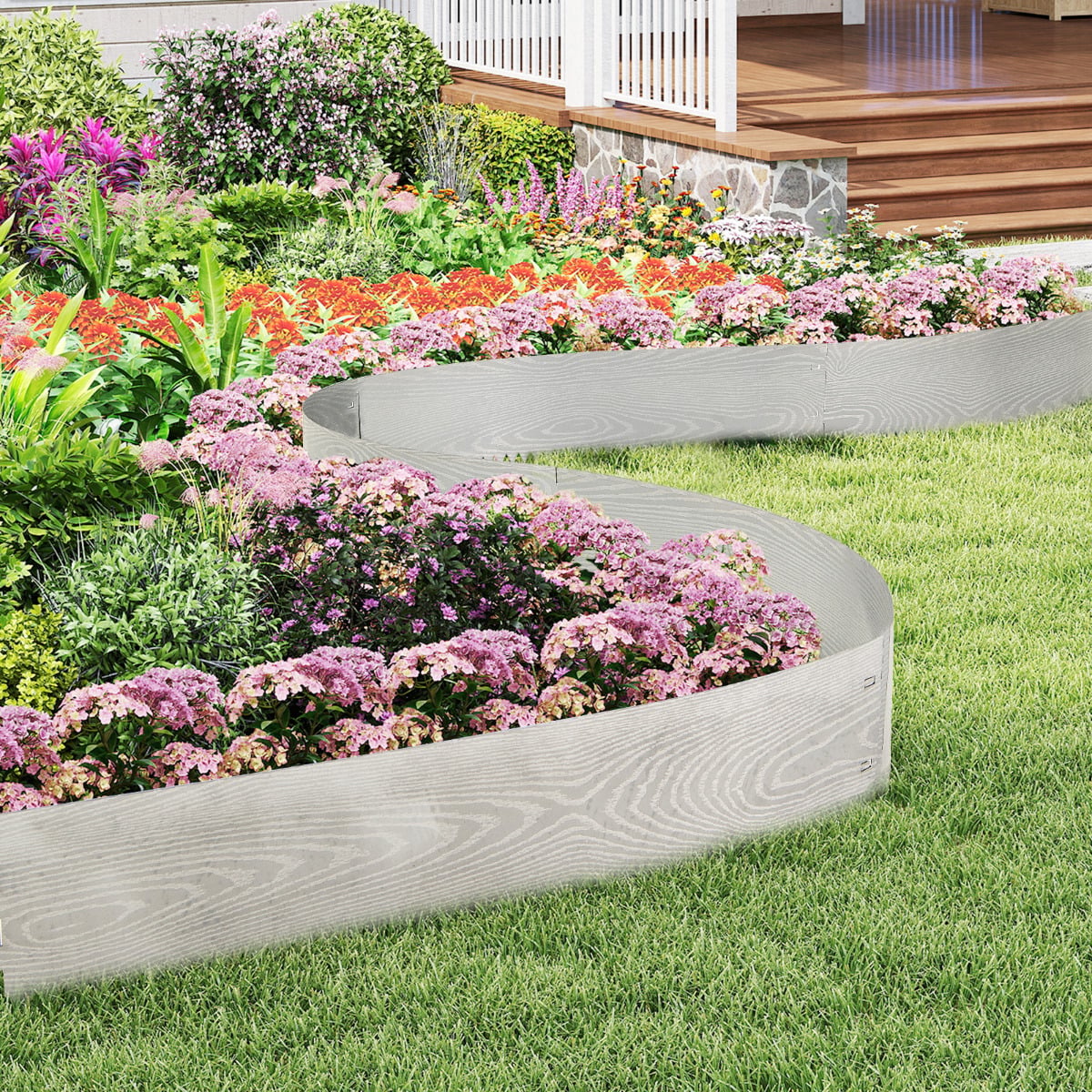 6-Pack 600 cm Galvanized Metal Landscape Edging for Lawn Yard