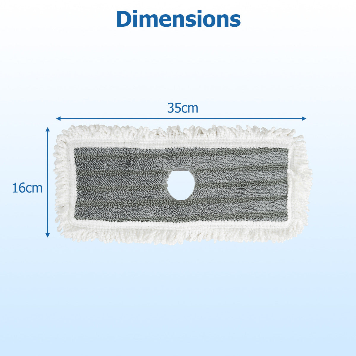 6 Packs Reusable Round/Rectangular Mop Pads Compatible with Sweeper Mops (Not Included)-Size 2