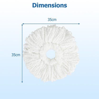 6 Packs Reusable Round/Rectangular Mop Pads Compatible with Sweeper Mops (Not Included)-Size 1