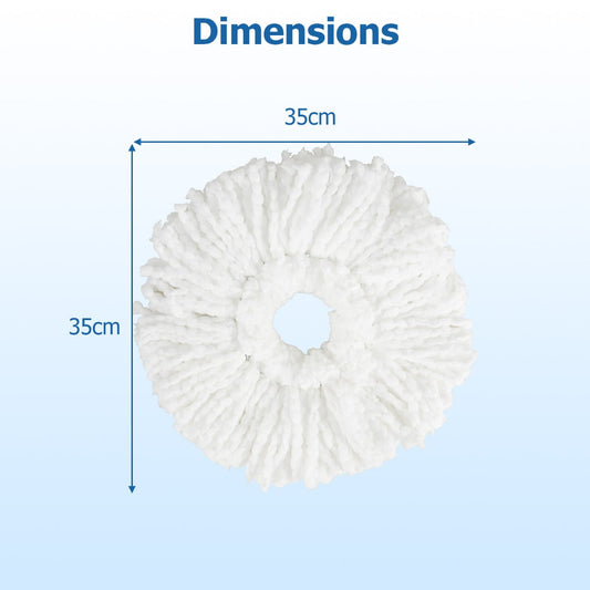 6 Packs Reusable Round/Rectangular Mop Pads Compatible with Sweeper Mops (Not Included)-Size 1