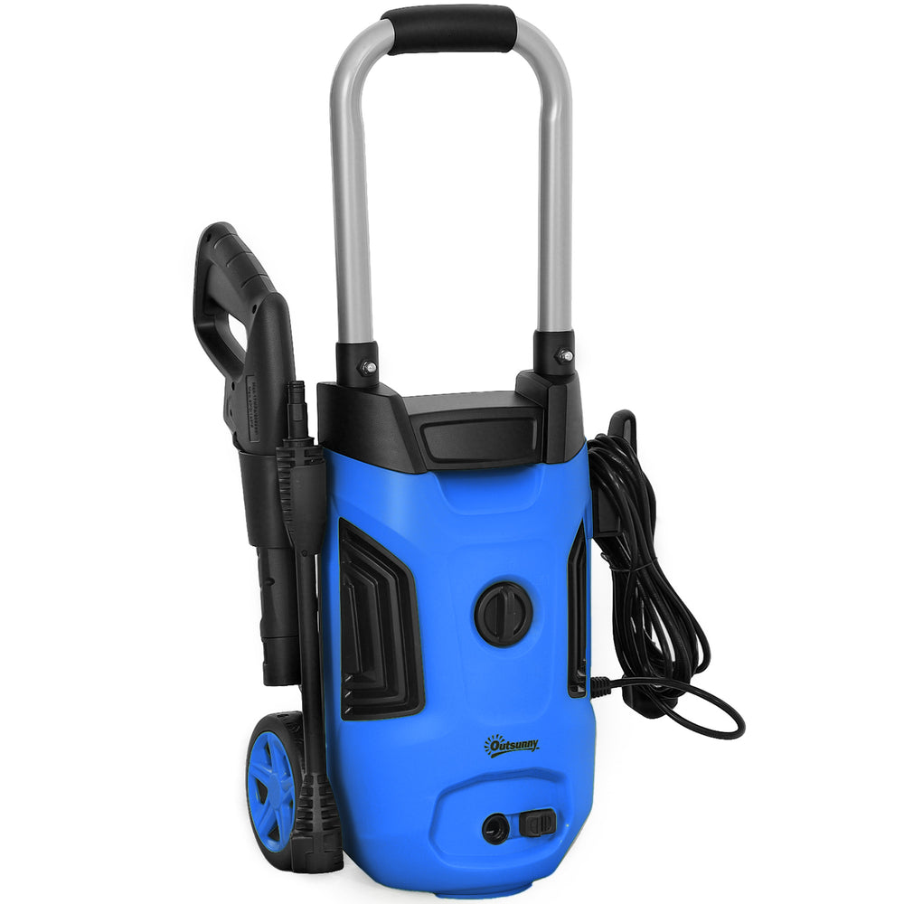 Outsunny 1800W 150-Bar Pressure Washer, with Adjustable Nozzle - Blue