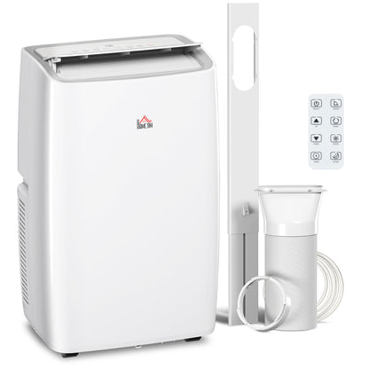 HOMCOM Portable Air Conditioner 12000 BTU, 4-in-1 Air Conditioning Unit, Dehumidifier, Cooling, Fan, Sleep Mode with 3 Speeds, Remote Control, LED Display, 24H Timer, Window Kit, Children Lock, 35mÂ²