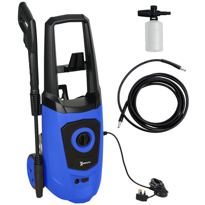 DURHAND High√Ç Pressure√Ç Washer, 150 Bar Pressure, 510 L/h Flow, 1800W, High-Performance Portable Power Jet Wash Cleaner, Blue