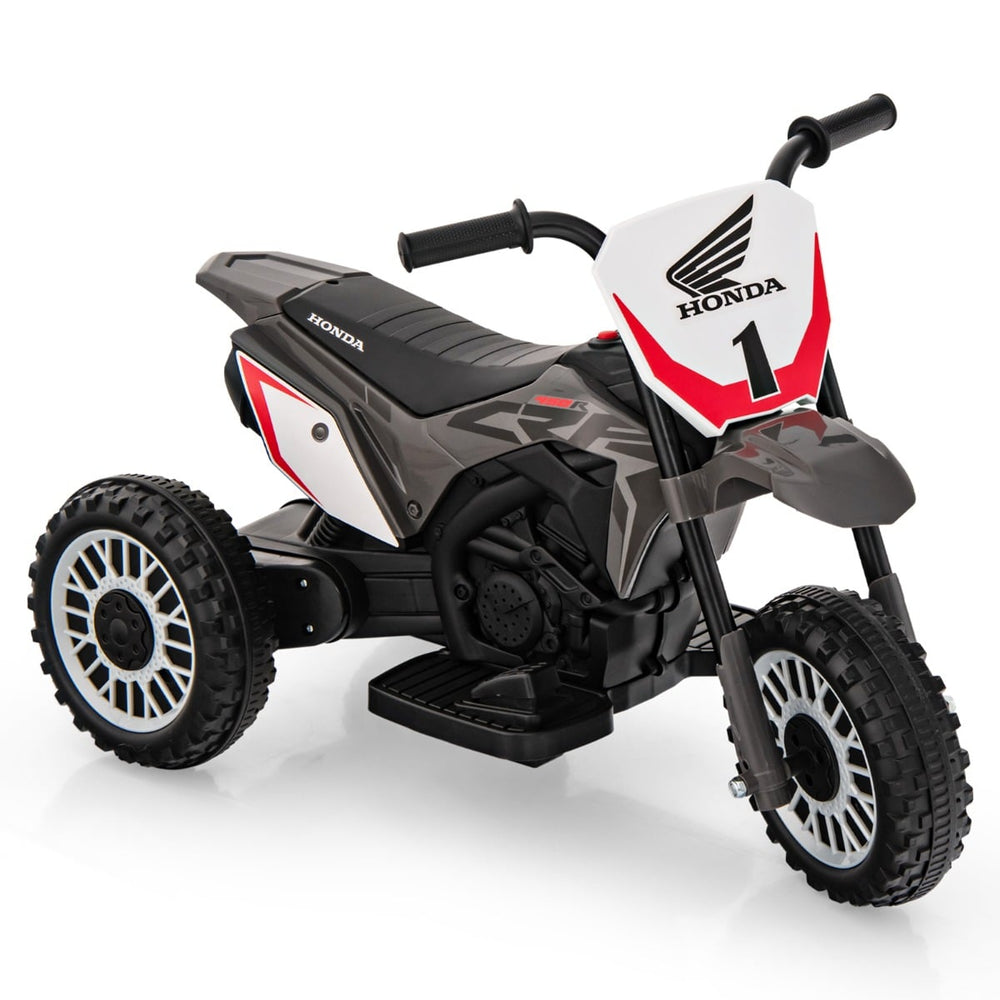 Honda Licensed Kids Ride On Motorbike with Horn Anti-slip Handlebars-Grey