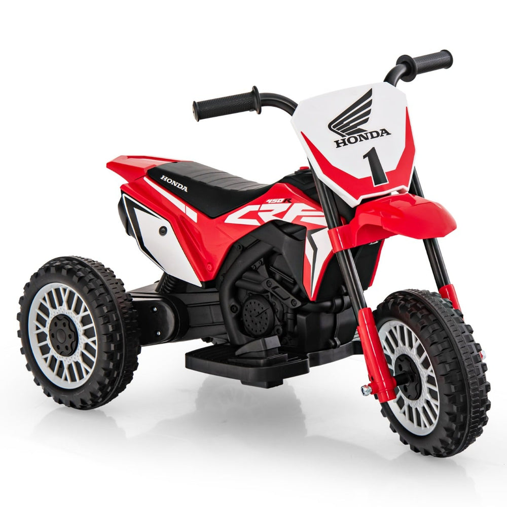 Honda Licensed Kids Ride On Motorbike with Horn Anti-slip Handlebars-Red