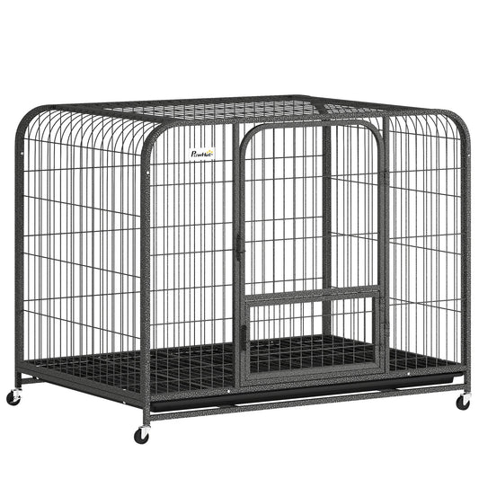 PawHut Heavy Duty Dog Crate,109 x 72 x 85 cm, Large Dog Cage for Small to Large Breeds