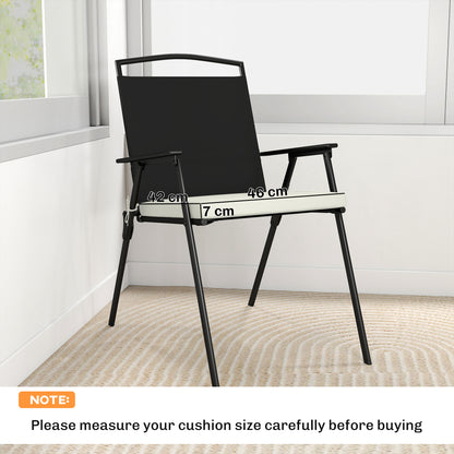 Outsunny Set of 6 Outdoor Seat Cushions with Machine Washable Cover, Water Repellent Seat Cushions Cream White