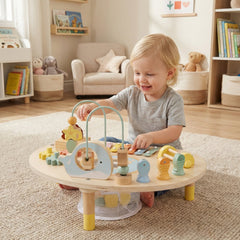 7-in-1 Toddler Activity Table with Bead Maze and Music Box