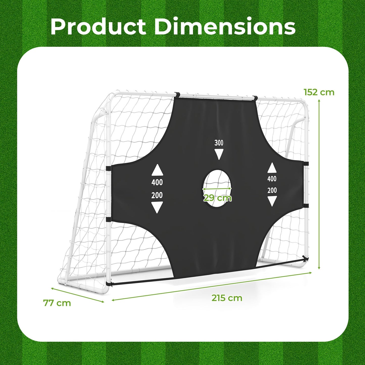 7 x 5 ft Soccer Goal Set for Backyard with Removable Target Cloth