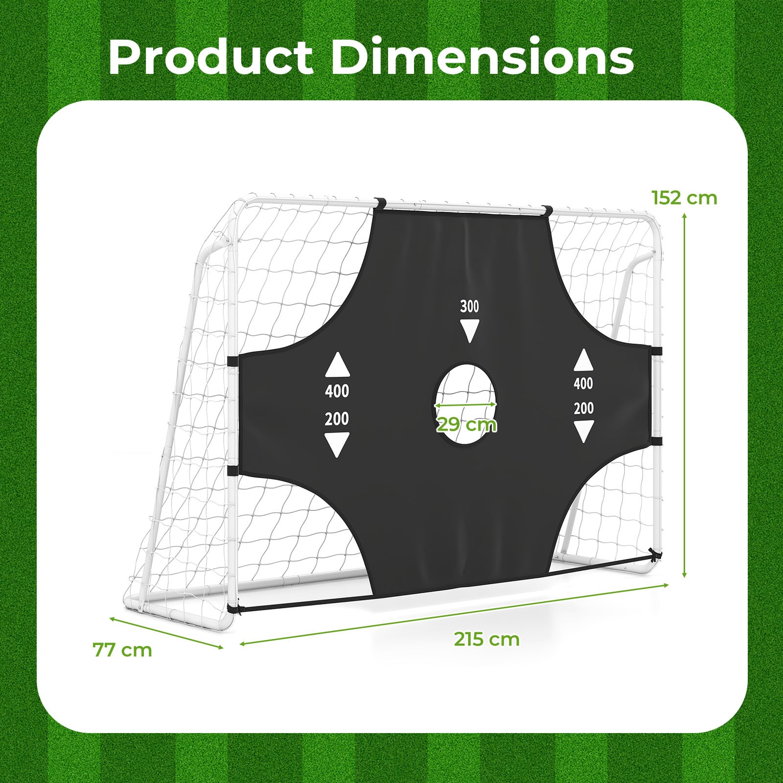 7 x 5 ft Soccer Goal Set for Backyard with Removable Target Cloth
