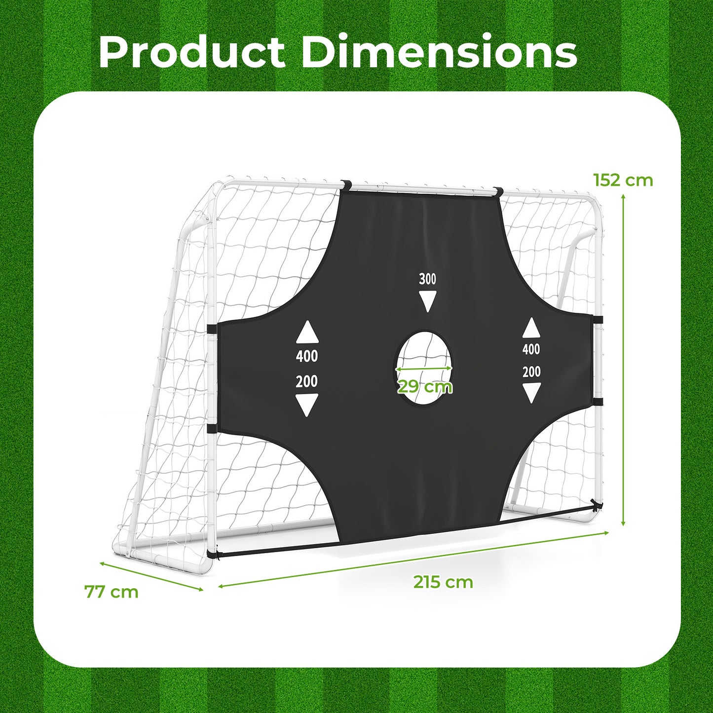 7 x 5 ft Soccer Goal Set for Backyard with Removable Target Cloth