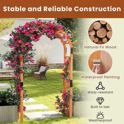 Wooden rose arch for climbing plants garden arch archway trellis climbing aid trellis