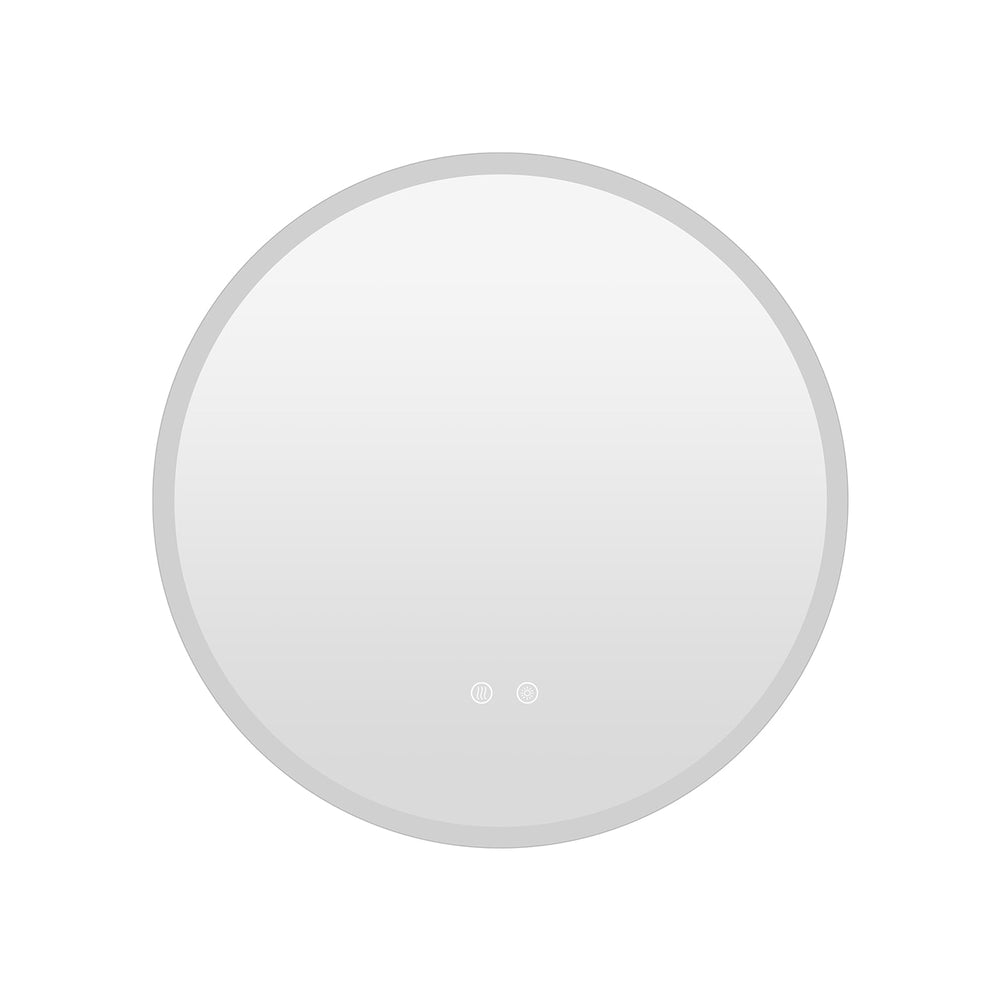 70 CM Round LED Bathroom Mirror Wall-mounted Backlit Vanity Makeup Mirror with 3 Light Colors