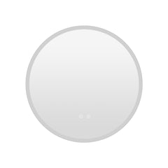 70 CM Round LED Bathroom Mirror Wall-mounted Backlit Vanity Makeup Mirror with 3 Light Colors