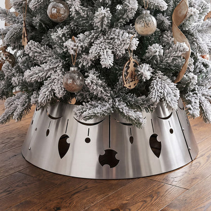 70 cm Metal Christmas Tree Collar Basket Fits up to 230 cm Christmas Tree with Easy Setup