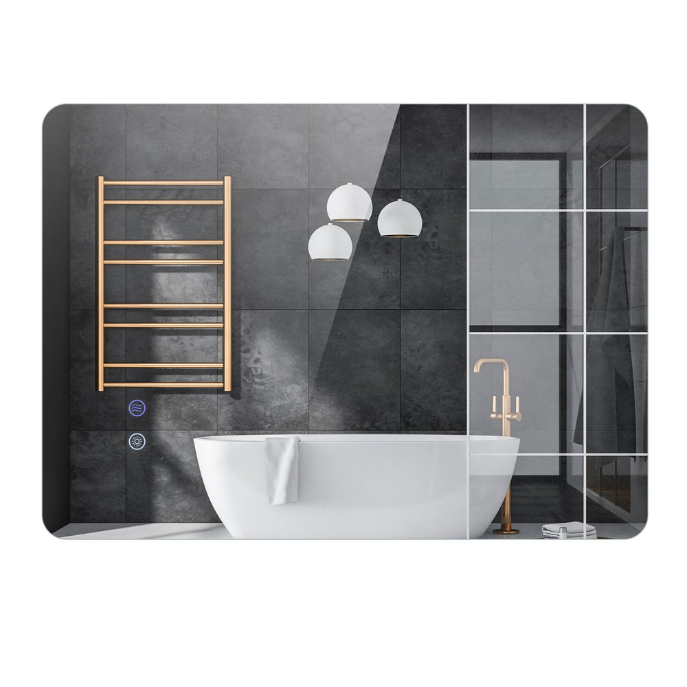 70 cm x 50 cm Rectangle LED Lighted Mirror Wall Mounted Mirror