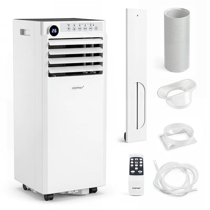 7000 BTU Portable Air Conditioner 3 in 1 Cooling Unit with Fan and Dehumidifier-White