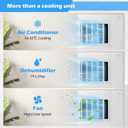 7000 BTU Portable Air Conditioner 4-In-1 Floor AC Unit-White