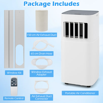 7000 BTU Portable Air Conditioner 4-In-1 Floor AC Unit-White