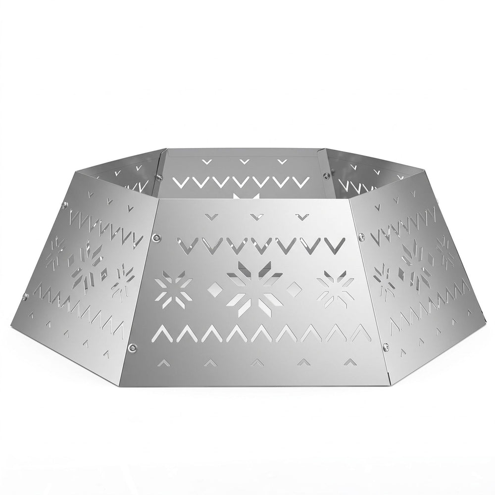 71 CM Metal Hexagonal Christmas Tree Collar Fits up to 305 CM Xmas Tree and 61 CM Stand Diameter