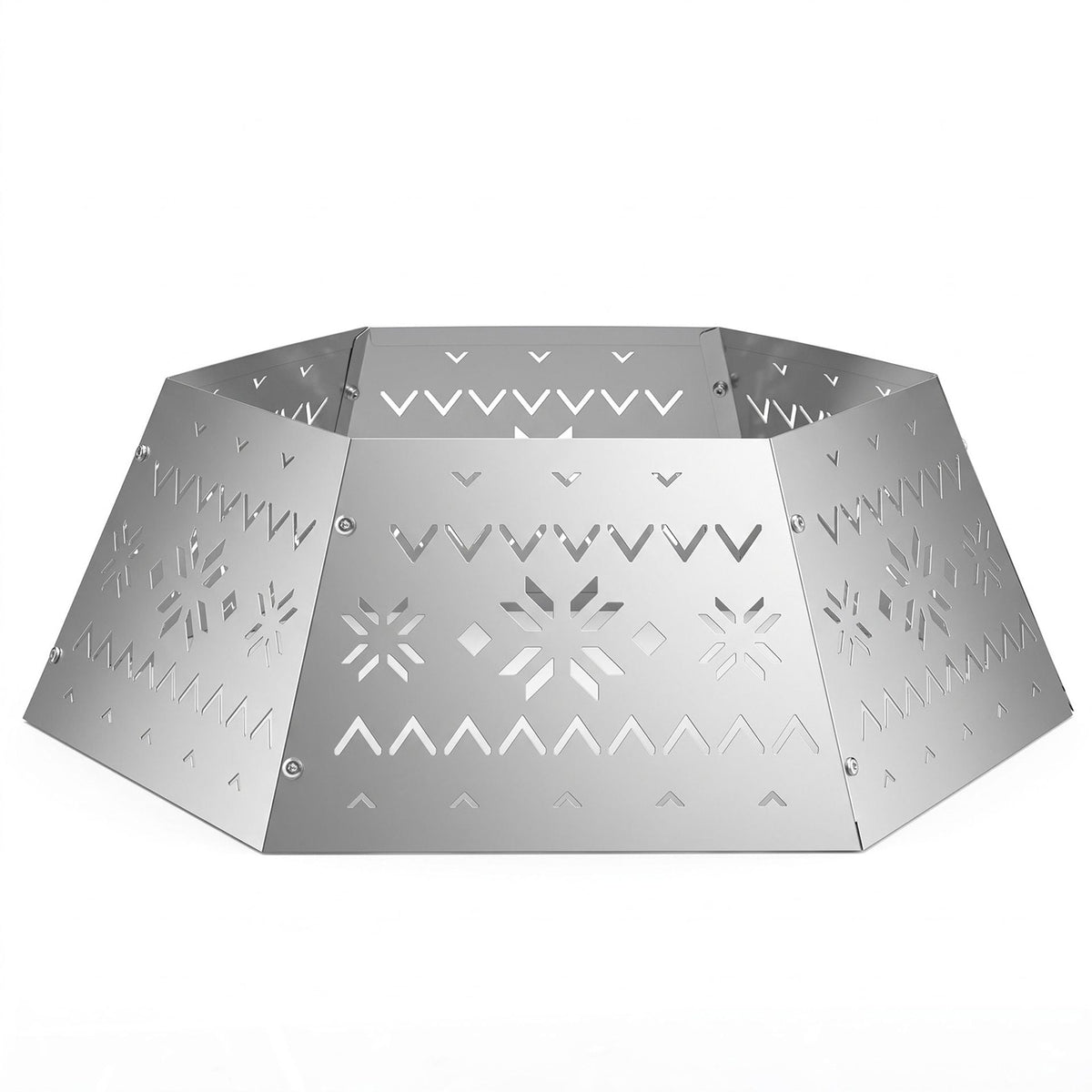 71 CM Metal Hexagonal Christmas Tree Collar Fits up to 305 CM Xmas Tree and 61 CM Stand Diameter