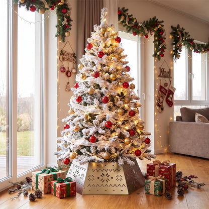 71 CM Metal Hexagonal Christmas Tree Collar Fits up to 305 CM Xmas Tree and 61 CM Stand Diameter