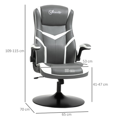 Vinsetto High Back Computer Gaming Chair Executive Swivel Adjustable Home Office Grey