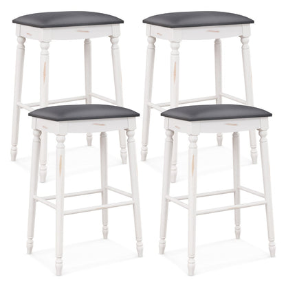 61/74 cm Upholstered Bar Stool Set of 4-74 cm