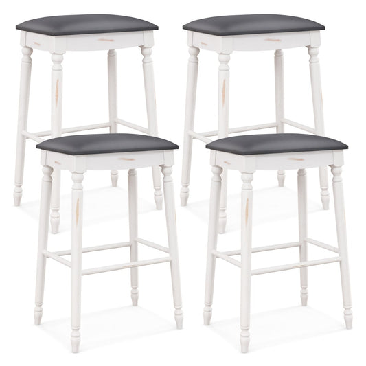 61/74 cm Upholstered Bar Stool Set of 4-74 cm