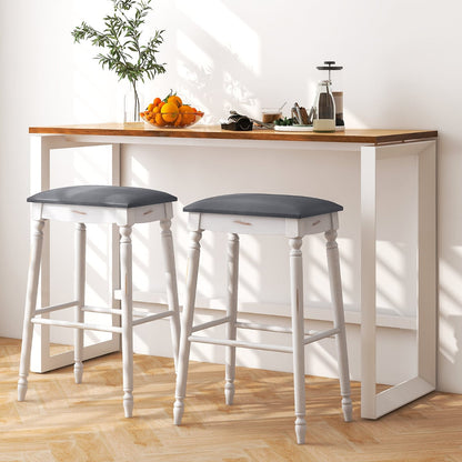 61/74 cm Upholstered Bar Stool Set of 4-74 cm