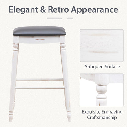 61/74 cm Upholstered Bar Stool Set of 4-74 cm