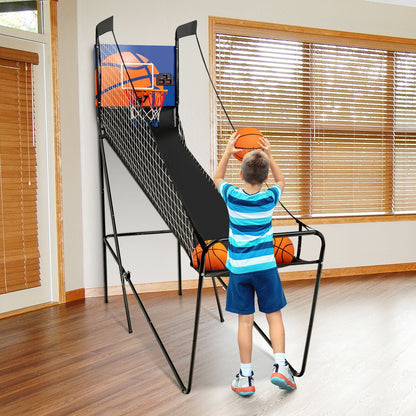 Portable Arcade Basketball Game with Electronic Scorer for Indoor Party