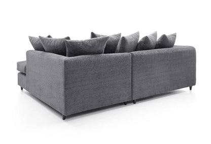 Jill Jumbo Corner Sofa - Grey-Right Facing