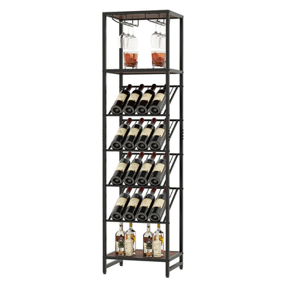 7-Tier Freestanding Wine Rack Liquor Storage Stand