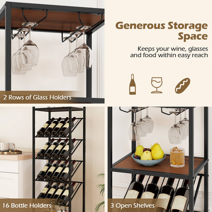 7-Tier Freestanding Wine Rack Liquor Storage Stand